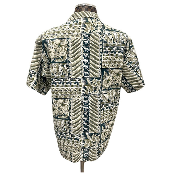 Vintage House of Uniforms Mens Hawaiian Shirt Large Button Up Tiki Aloha Camp - Picture 3 of 8